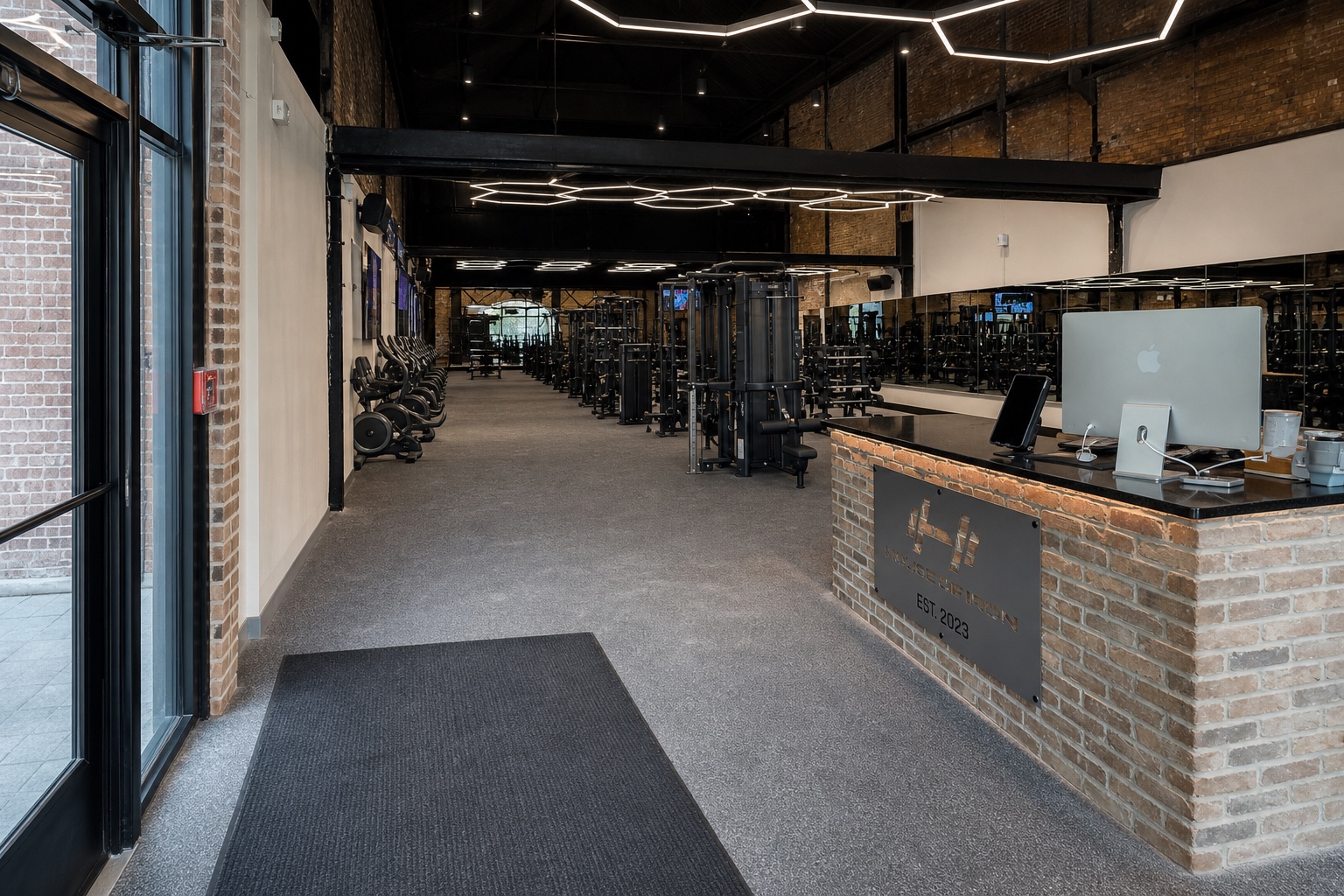 Arrival path from the Downtown entrance into the training room